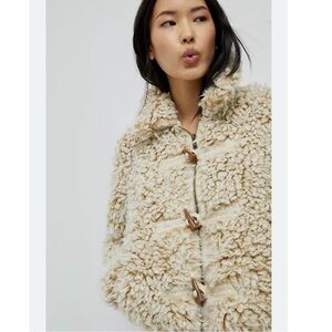 Anthropologie Brenna Faux Fur Jacket size L